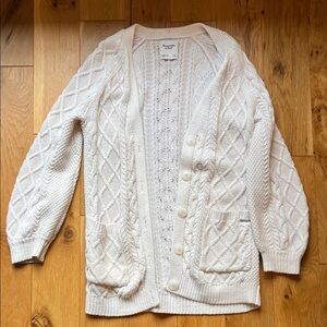 Abercrombie & Fitch Cream Knit Cardigan